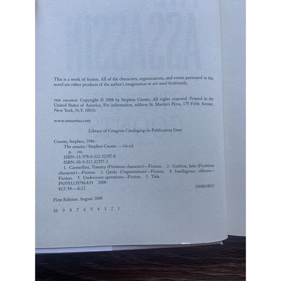 The Assassin- Hardcover By Coonts, Stephen - VERY GOOD 2008 Print - Picture 4 of 4